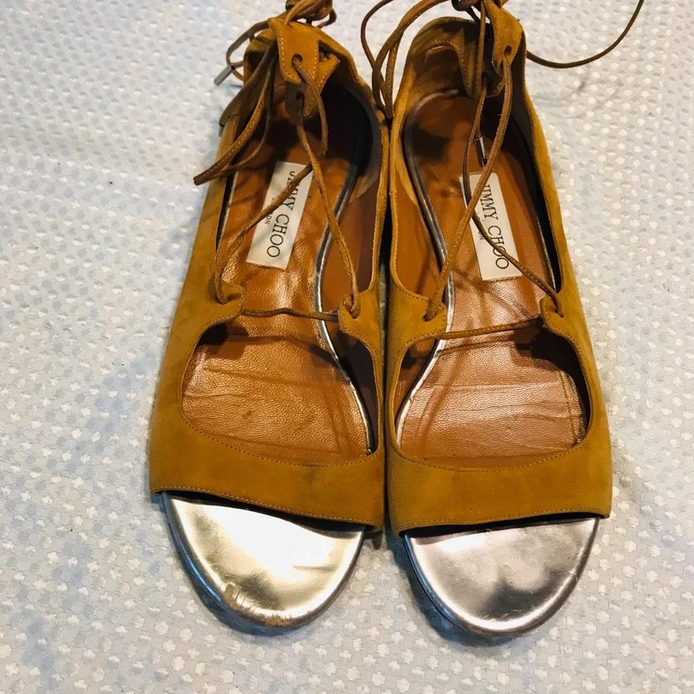 Jimmy choo leather flats